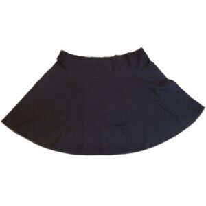 Three Dots Black  Ponte Y2K Skater Circle Skirt Mini 3X Academia Preppy Twee‎
